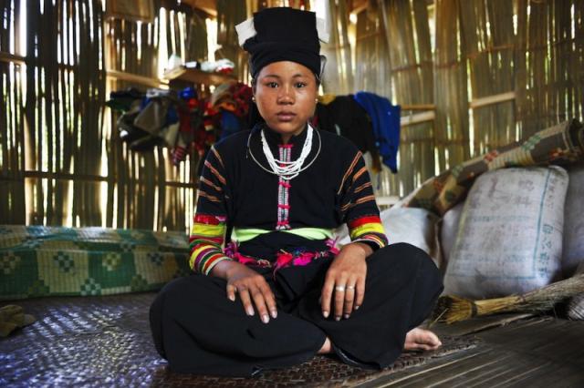 Black Lolo hilltribe at Bao Lac in Vietnam 