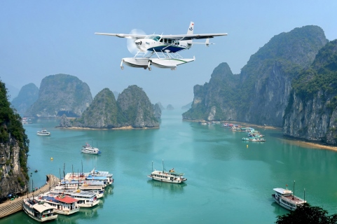 Discover Halong Bay by Seaplane from Hanoi